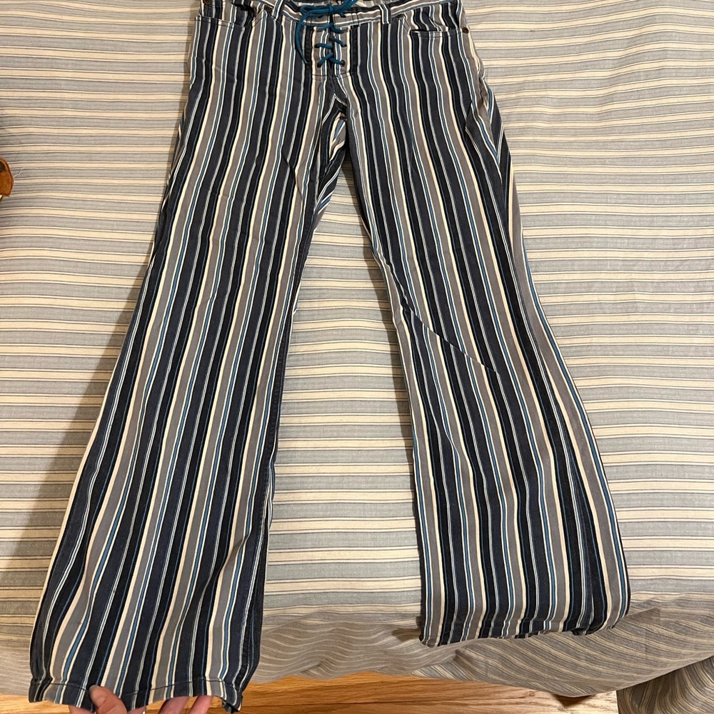 Striped y2k flare pants